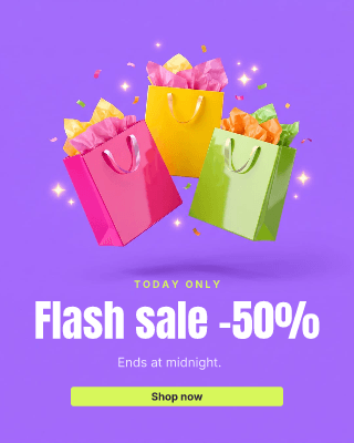 Flash sale bags: post template