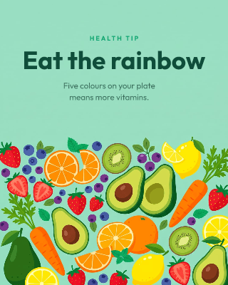 Healthy eating tip: post template