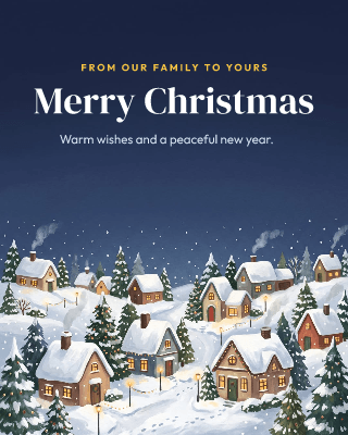 Merry Christmas village: post template