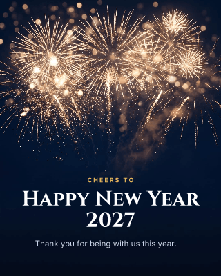 New Year fireworks: post template