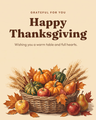 Thanksgiving harvest: post template