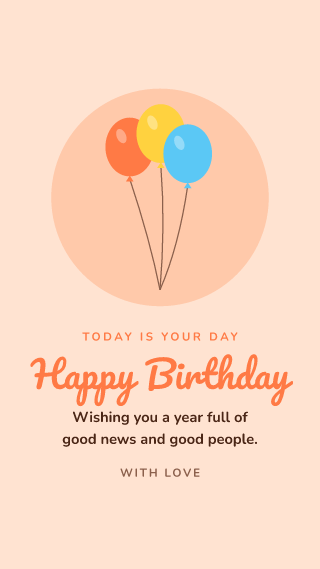 Happy birthday: story template