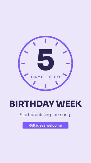 Birthday countdown: story template