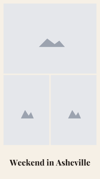 Three photos story: story template