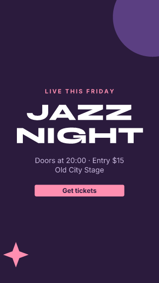 Live music: story template