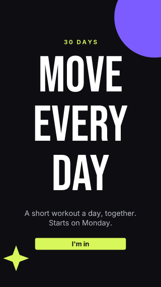 Fitness challenge: story template