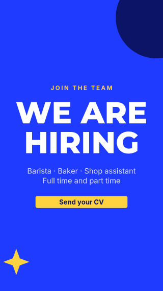 We are hiring: story template