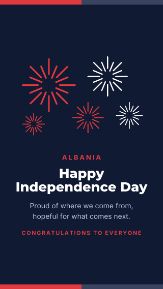 Albania: Independence Day: holiday template
