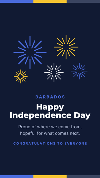 Barbados: Independence Day: holiday template
