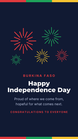 Burkina Faso: Independence Day: holiday template