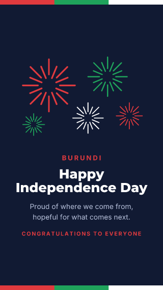 Burundi: Independence Day: holiday template