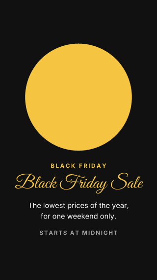 Black Friday: holiday template