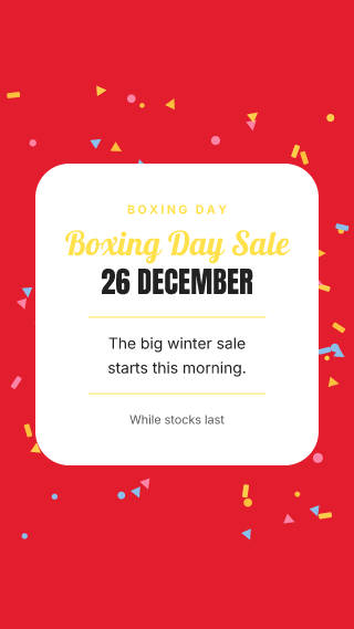 Boxing Day, card: holiday template