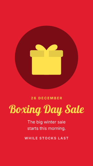 Boxing Day: holiday template