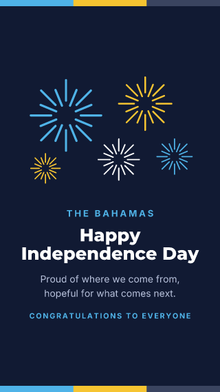 The Bahamas: Independence Day: holiday template