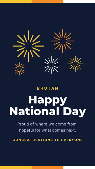 Bhutan: National Day: holiday template