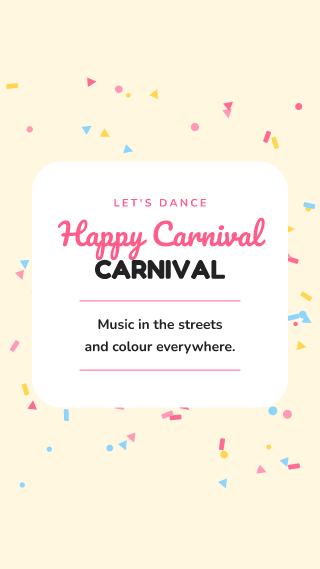 Carnival, card: holiday template