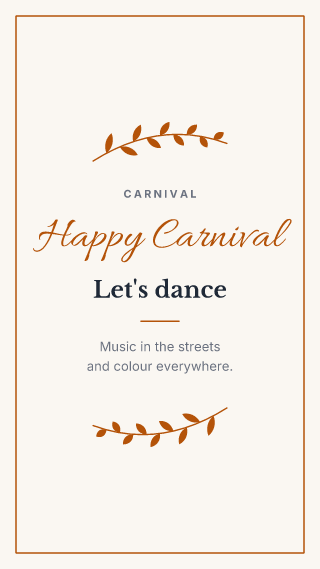 Carnival, classic frame: holiday template
