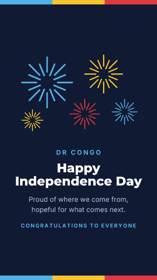 DR Congo: Independence Day: holiday template