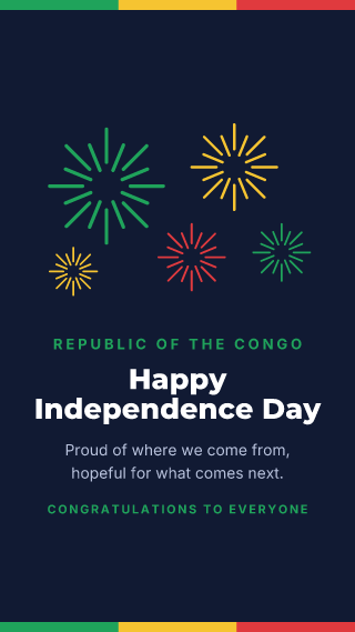 Republic of the Congo: Independence Day: holiday template