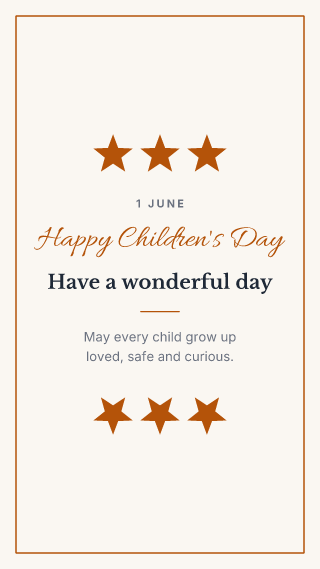 Children's Day, classic frame: holiday template