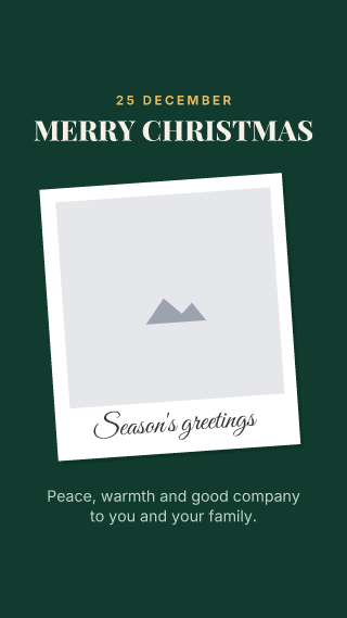 Christmas, with your photo: holiday template