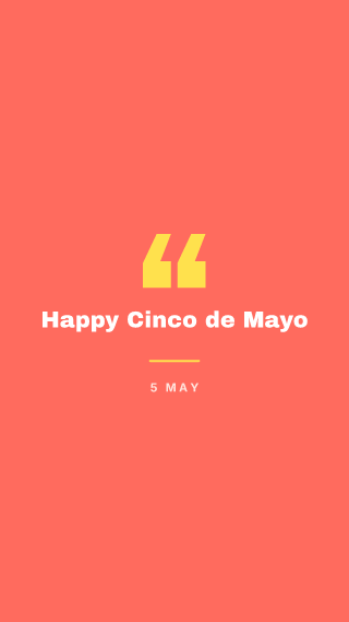 Cinco de Mayo, big words: holiday template
