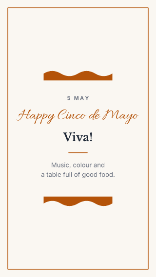 Cinco de Mayo, classic frame: holiday template