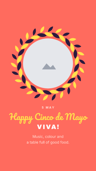 Cinco de Mayo, with your photo: holiday template