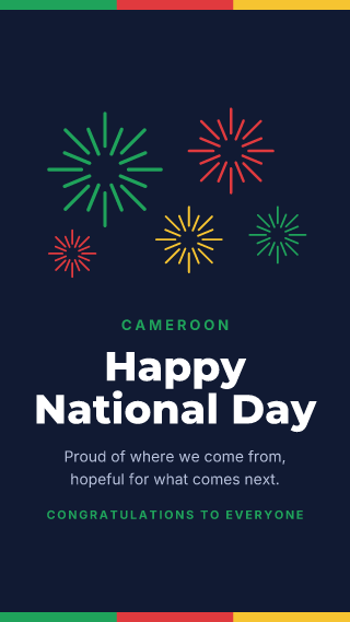 Cameroon: National Day: holiday template