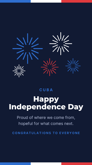 Cuba: Independence Day: holiday template