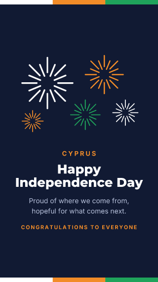 Cyprus: Independence Day: holiday template