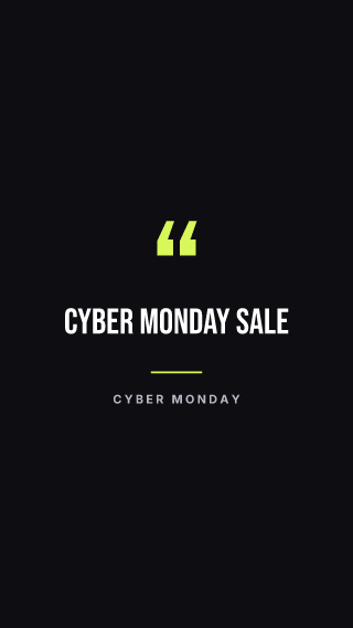 Cyber Monday, big words: holiday template