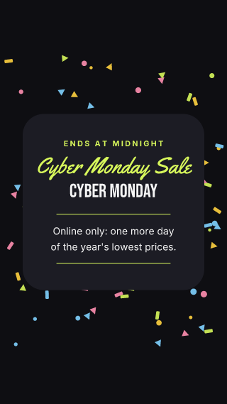 Cyber Monday, card: holiday template