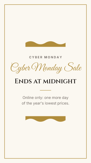 Cyber Monday, classic frame: holiday template