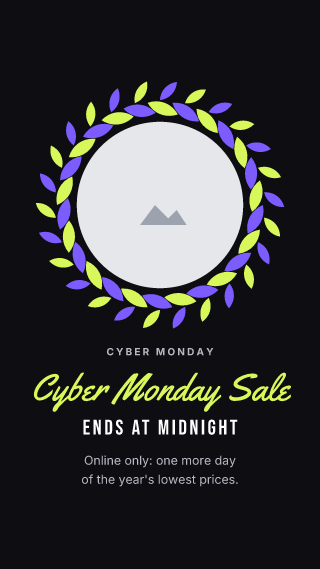 Cyber Monday, with your photo: holiday template