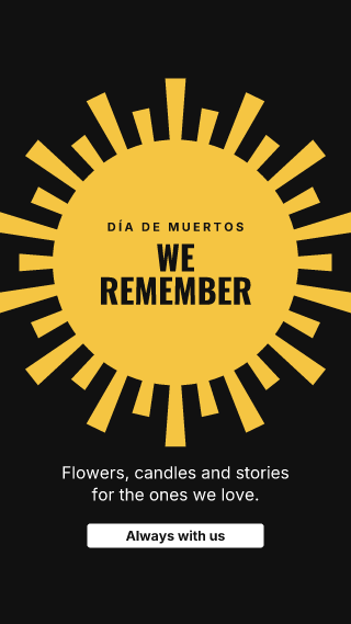 Day of the Dead, big words: holiday template
