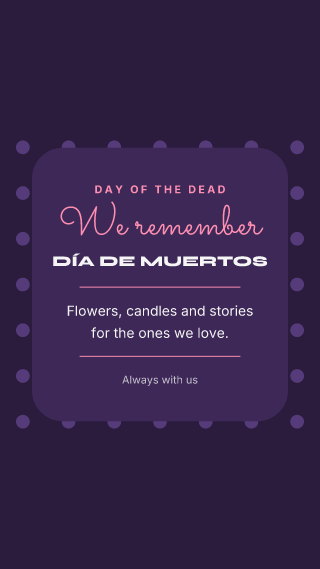 Day of the Dead, card: holiday template