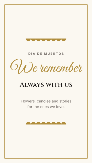 Day of the Dead, classic frame: holiday template