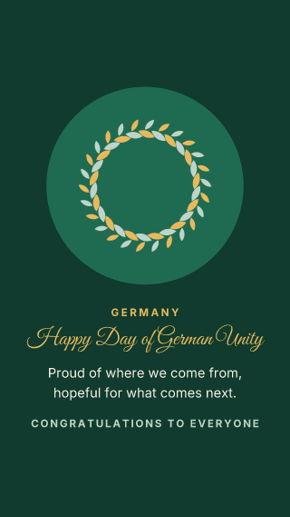 Germany: Day of German Unity: holiday template