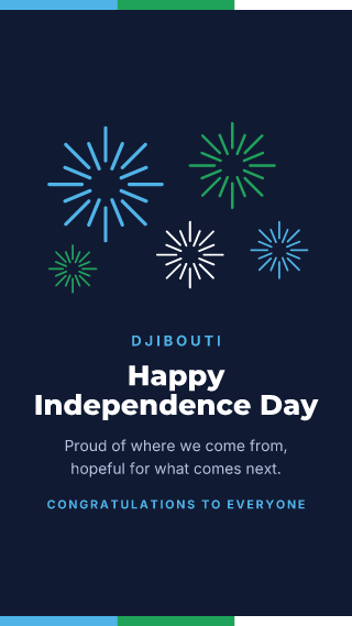 Djibouti: Independence Day: holiday template