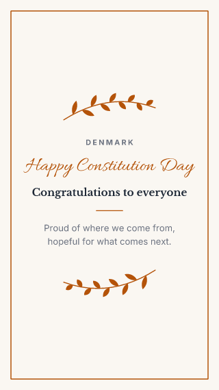Denmark: Constitution Day: holiday template