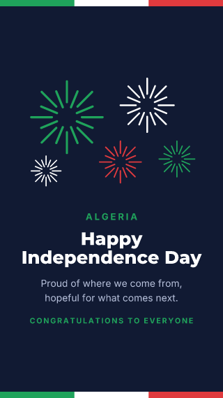 Algeria: Independence Day: holiday template