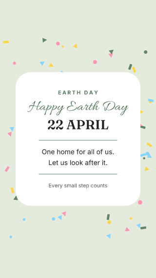 Earth Day, card: holiday template