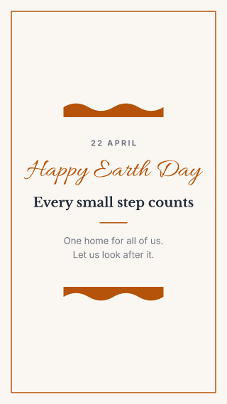 Earth Day, classic frame: holiday template