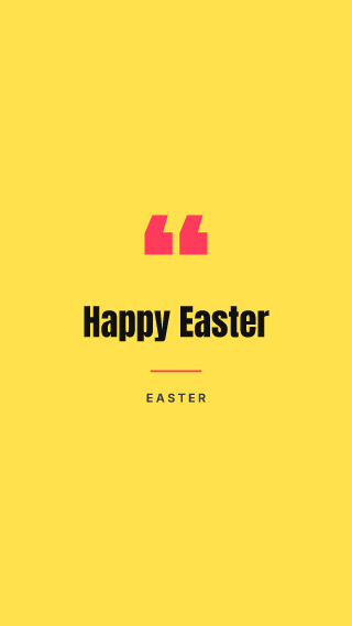 Easter, big words: holiday template