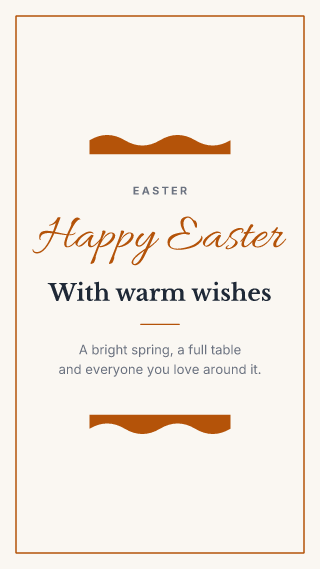 Easter, classic frame: holiday template