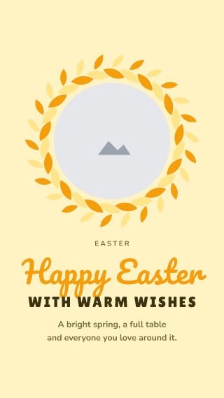 Easter, with your photo: holiday template