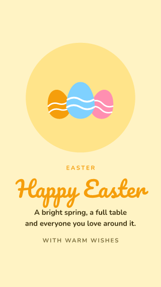 Easter: holiday template