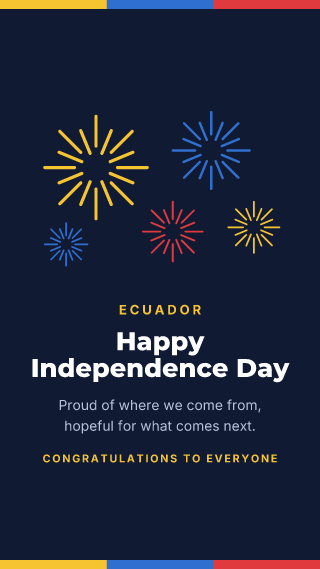 Ecuador: Independence Day: holiday template